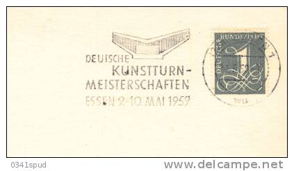 1959 Allemagne Essen  Gymnastique  Gymnastics Ginnastica  Sur Carte - Gymnastique