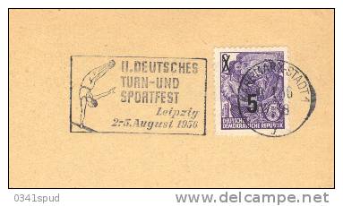 1956 Allemagne Leipzig   Gymnastique  Gymnastics Ginnastica  Sur Carte - Gymnastik