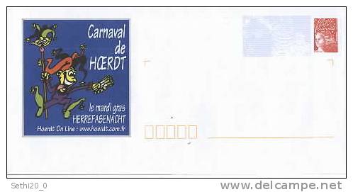 France PAP (prepaid Stationery) Monkey / Singe Hoerdt - Singes