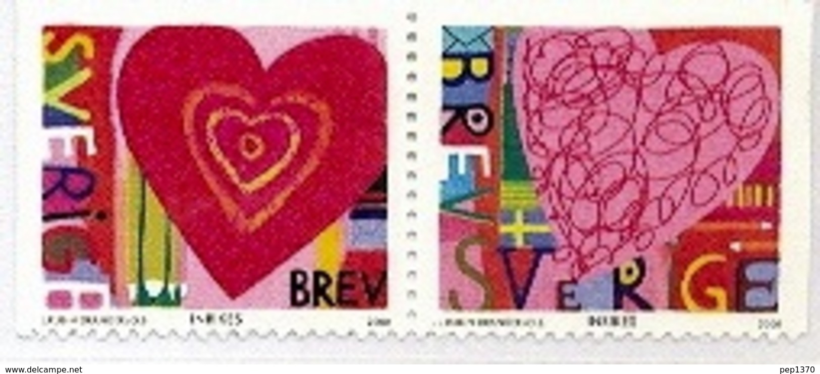 SUECIA 2000 - DIA DE SAN VALENTIN - YVERT 2141-2142** - Nuevos