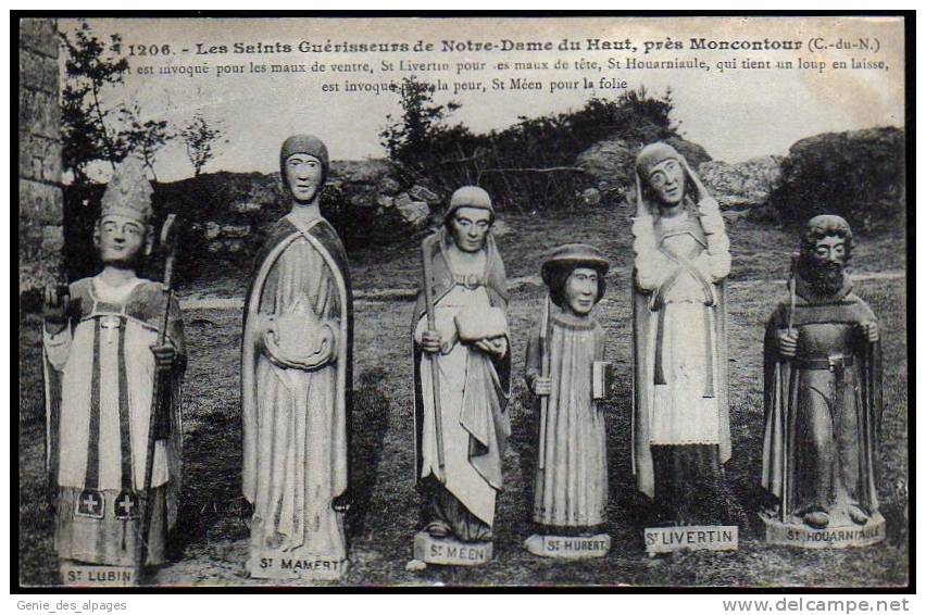 22  Saints Guérisseurs ND Du Haut, Prés Moncontour, Dos Div, Circulé 1910 - Plouha