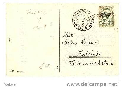 FS-R067 / FINNLAND -  Facit 29 B, Michel 80 II Weihnachtskarte 24.12.29 - Briefe U. Dokumente