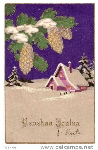 FS-R067 / FINNLAND -  Facit 29 B, Michel 80 II Weihnachtskarte 24.12.29 - Briefe U. Dokumente