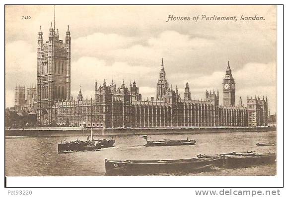 HOUSES Of PARLIAMENT, London N° 7429 /CPA NEUVE/Bateau à ROUE +++ - Houses Of Parliament