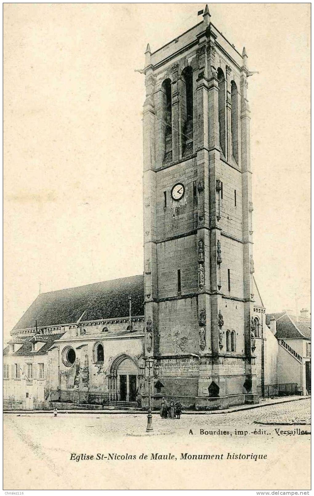 78 MAULE L'église St Nicolas  Joli Plan  Précurseur - Maule