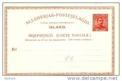 ISL028 / ISLAND -  Ganzsache Christian X  Ungebraucht ** - Enteros Postales