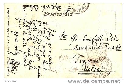 ISL041 /  ISLAND - AK Von 1913 Nach Italien - Briefe U. Dokumente