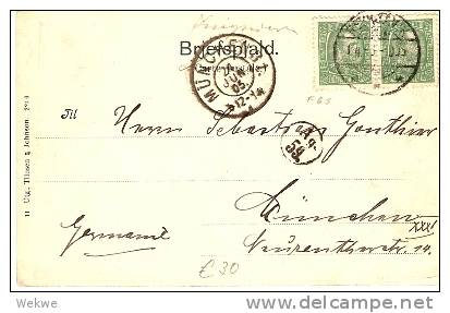 ISL049 / ISLAND -  AK Pingvellir 1905 Mit Paar 5 Aur Christian IX - Lettres & Documents