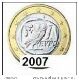 **  1 EURO GRECE 2007 PIECE  NEUVE ** - Griekenland