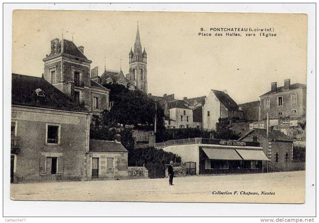 K10 - PONTCHÂTEAU - Place Des Halles Vers L'église - Pontchâteau