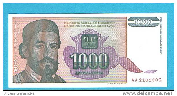 YUGOSLAVIA 1.000  DINARES  1994  KM#140    PLANCHA/UNC/SC    DL-2605 - Yougoslavie