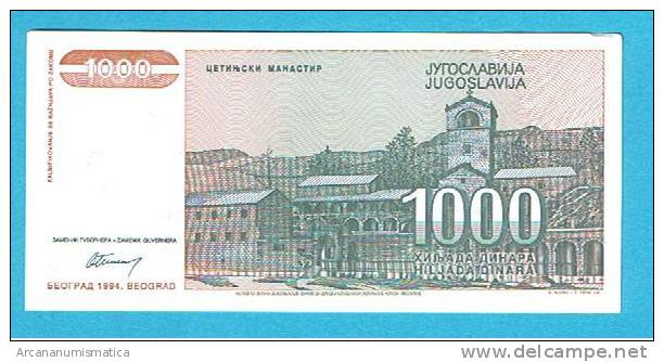 YUGOSLAVIA 1.000  DINARES  1994  KM#140    PLANCHA/UNC/SC    DL-2605 - Yougoslavie