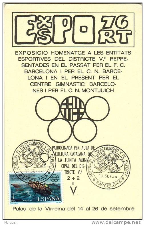 Tarjeta EXPO 76 Deporte Barcelona - Cartes Maximum