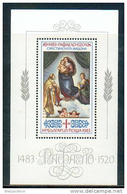 Bulgarie Bulgaria 1983 - Raphael - Madonna