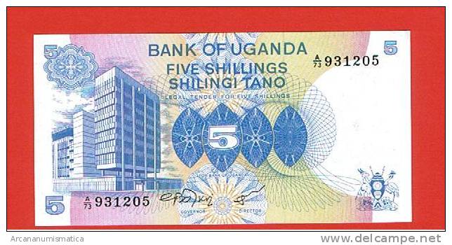 UGANDA  5  SHILLINGS  1.979  KM#19  PLANCHA/UNC/SC    DL-2622 - Ouganda