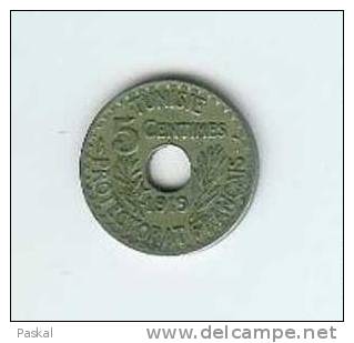 Tunisie 5 Centimes Protectorat 1919 - Túnez