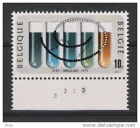 Belgie OCB  1595 (**) Met Plaatnummer 3. - 1971-1980