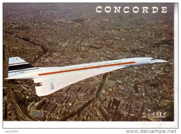 2 Carte Avion Concorde - 2 Concorde Aircraft Postcard - 1946-....: Moderne