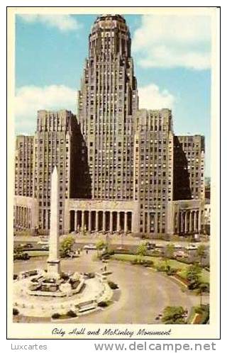 CITY HALL AND MCKINLEY MONUMENT.BUFFALO .NEW YORK. - Buffalo