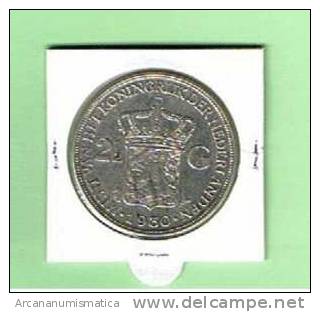 HOLANDA 2 1/2 GULDEN PLATA/SILVER  1.930  KM#165 Wilhelmina    DL-2638 - Monedas En Oro Y Plata