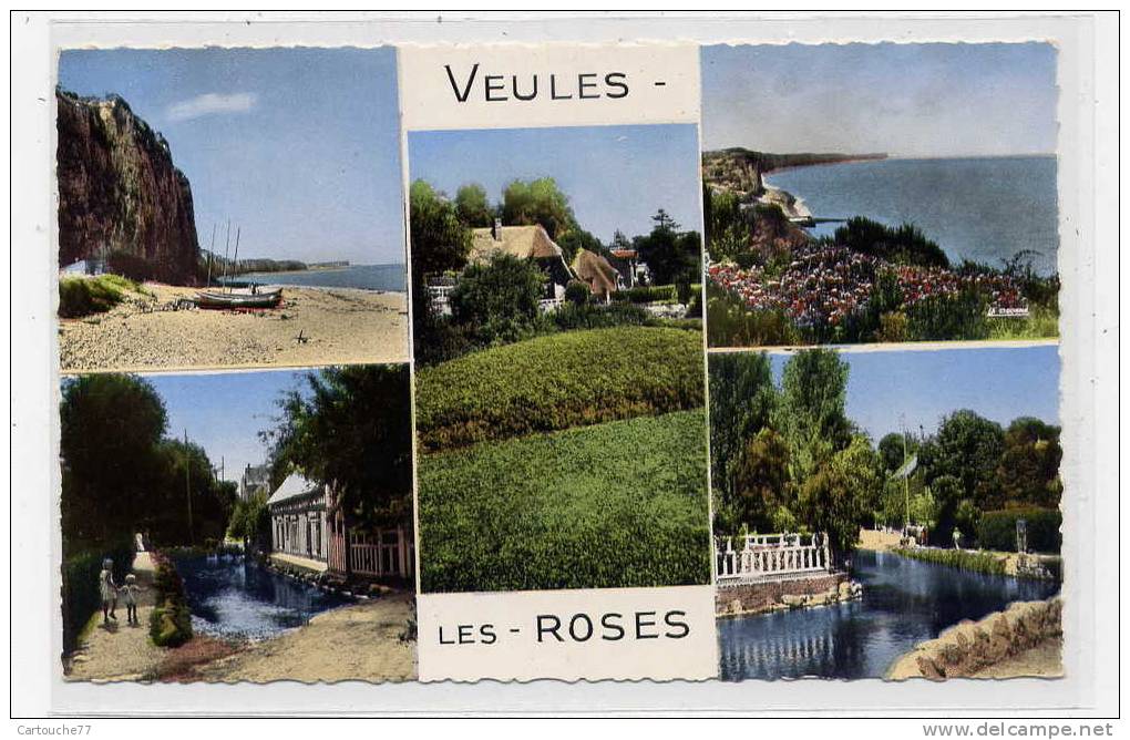 K3 - VEULES-les-ROSES - Divers Aspects (jolie Carte Semi-moderne) - Veules Les Roses