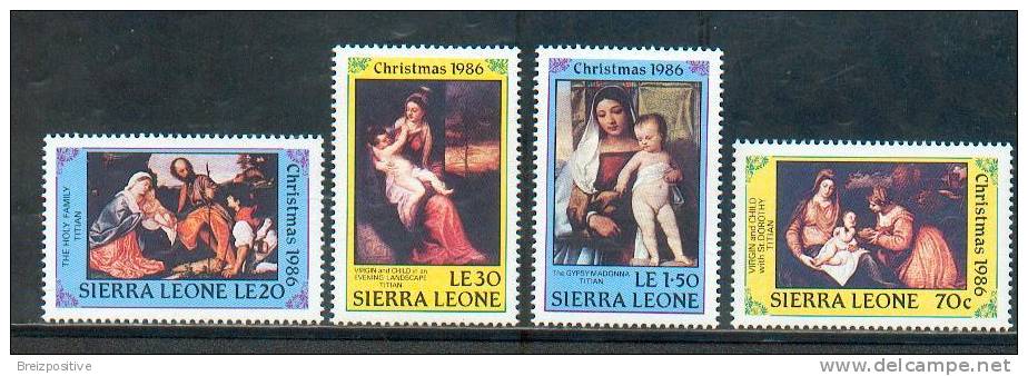 Sierra Leone 1986 - Noel, Peinture Du Titien / Christmas, Painting By Titian - MNH - Religion