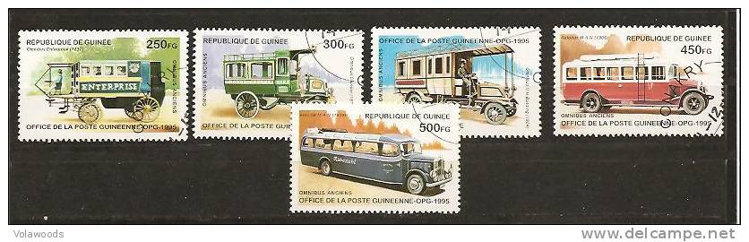 Guinea - Serie Completa Usata: Autobus Storici - Bussen
