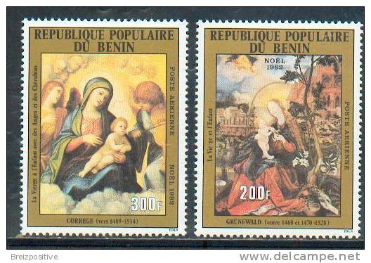 Benin 1982 - Noel, Peintures De Grünewald Et Du Corrège / Paintings By Grünewald And Corregio - MNH - Madones