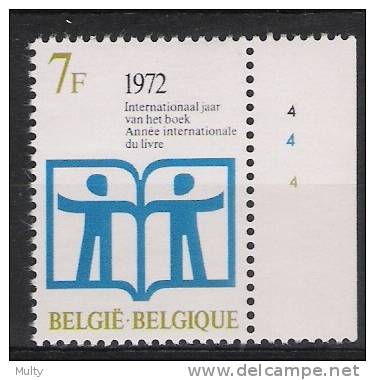 Belgie OCB 1618 (**) Met Plaatnummer 4. - 1971-1980