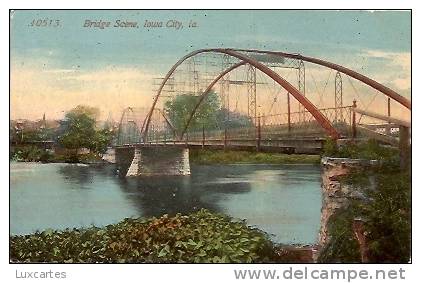 10513. BRIDGE SCENE. IOWA CITY. IA. - Other & Unclassified