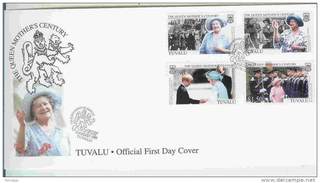 Tuvalu-1999 Queen Mother Century  FDC - Tuvalu