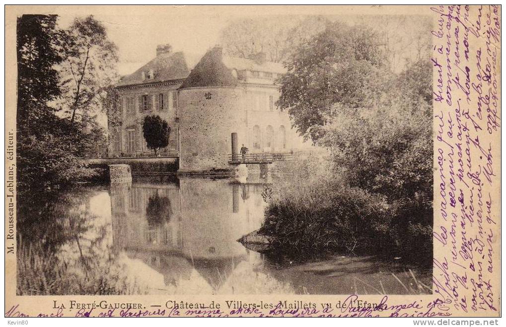 77 LA FERTE GAUCHER Château De Villers Les Maillets Vu De L'etang - La Ferte Gaucher