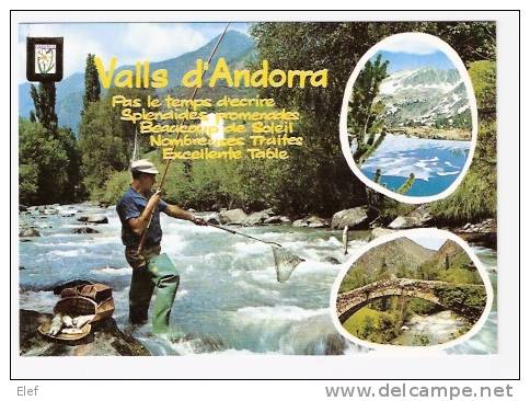 Andorre / Valls D'Andorra : Pêche à La Truite ; Beau Plan Animé  ; TB - Fishing