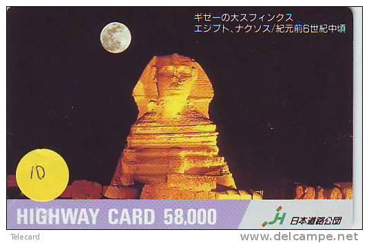 Carte Japonaise EGYPT Related (10) SPHINX  Painting Painture Mahlerei Art EGYPT Related - Landscapes