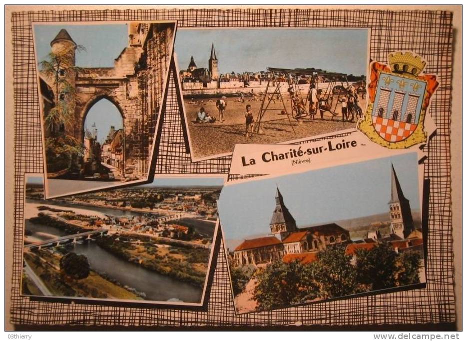 CPSM 58-LA CHARITE SUR LOIRE-MULTIVUE- - La Charité Sur Loire