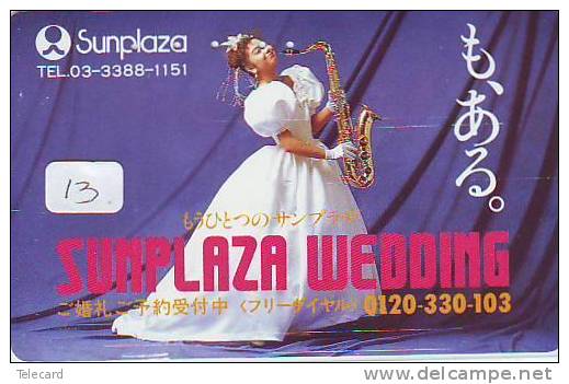 Télécarte Telefonkarte - SAXOPHONE (13) Instrument De Musique - Musik Muziek Music Japan Phonecard - Musique
