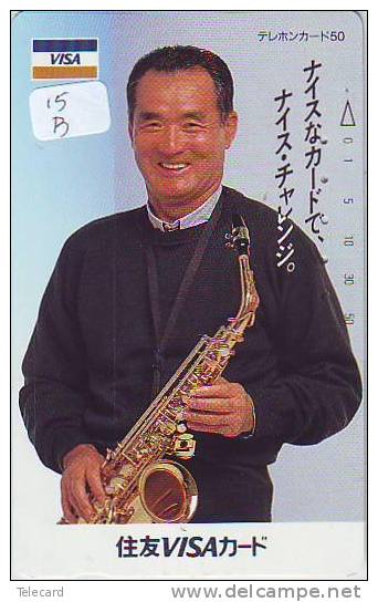 Télécarte Telefonkarte - SAXOPHONE (15B) Instrument De Musique - Musik Muziek Music Japan Phonecard - Musique