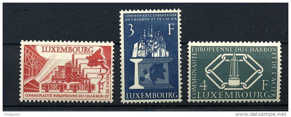 Luxembourg CECA 1956  YV 511/513 ++ Postfrich  Cote 75 Euros - Nuovi