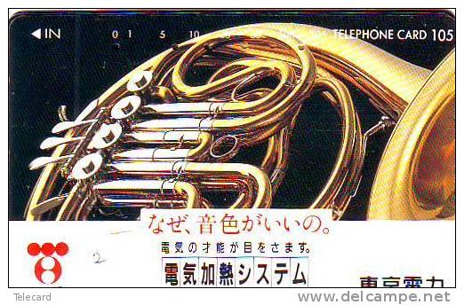 Télécarte Telefonkarte - TRUMPET (2) TROMPET Instrument De Musique - Musik Muziek Music Japan Phonecard - Musique