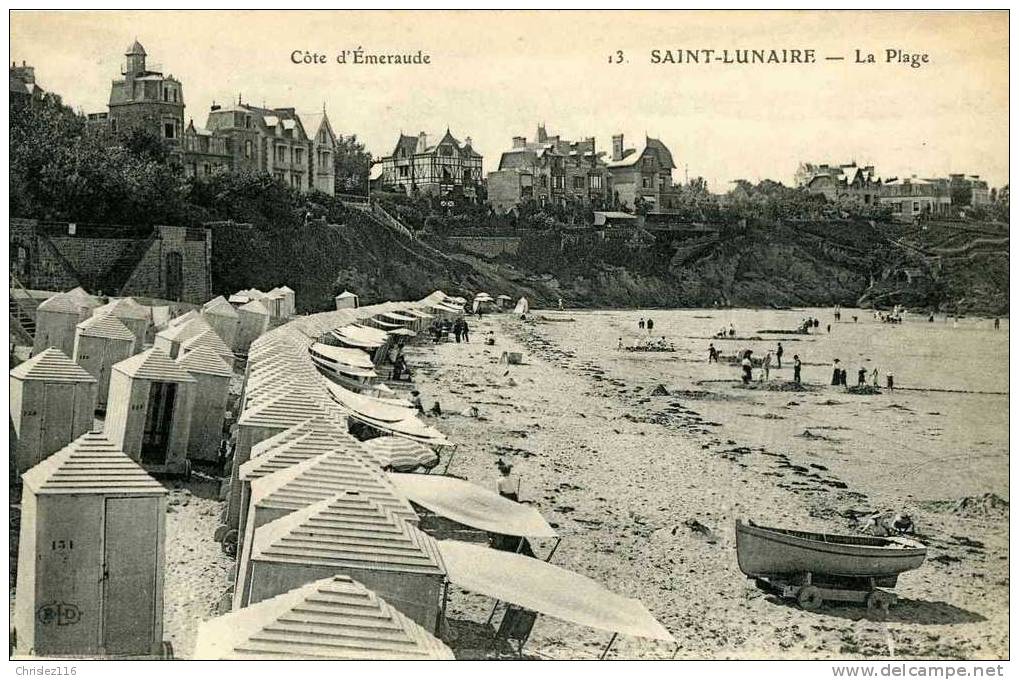 35 ST LUNAIRE La Plage  Beau Plan Animé - Saint-Lunaire