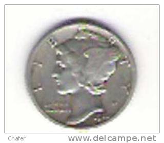 One Dime Argent 1916 Liberty TTB - 1916-1945: Mercury