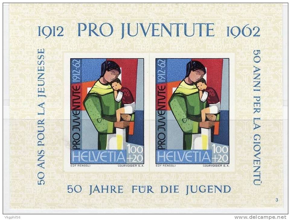 Suisse Bloc N° 18 Projuventute 1962 ** - Blokken