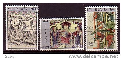 Q1108 - ISLANDE ICELAND Yv N°444/46 - Used Stamps