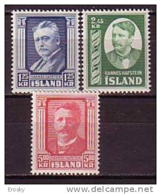 Q1190 - ISLANDE ICELAND Yv N°251/53 ** LITTERATURE - Unused Stamps