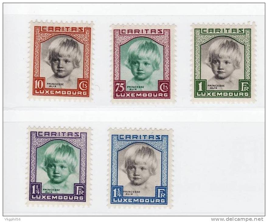 LUXEMBOURG N°234 à 238 * - Unused Stamps