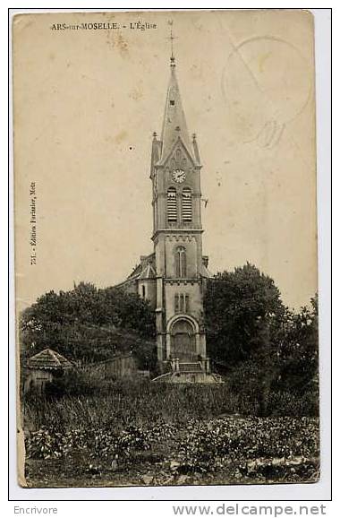Cpa ARS SUR MOSELLE L'église - Ed Forissier 751 - Ars Sur Moselle