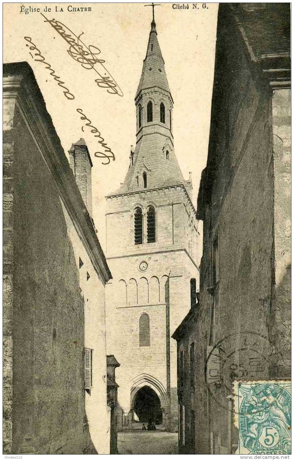 36 LA CHATRE Eglise  Beau Plan  Précurseur  1904 - La Chatre