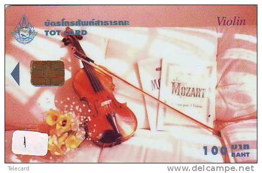 Télécarte Telefonkarte - VIOLIN - VIOLINE - VIOOL (1) Instrument De Musique - Musik Muziek Music THAILAND CHIPCARD - Music