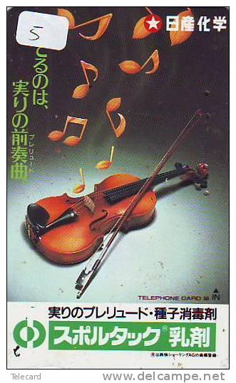 Télécarte Telefonkarte - VIOLIN - VIOLINE - VIOOL (5) Instrument De Musique - Musik Muziek Music JAPAN PHONECARD - Musique