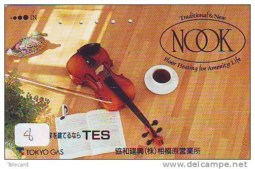 Télécarte Telefonkarte - VIOLIN - VIOLINE - VIOOL (8) Instrument De Musique - Musik Muziek Music JAPAN PHONECARD - Musique